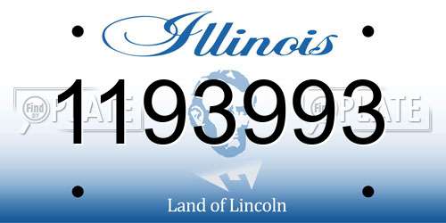 1193993 Illinois License Plate