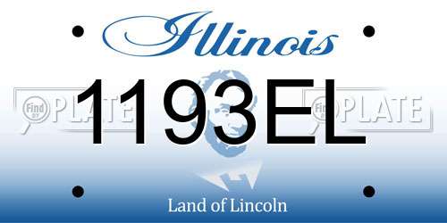 1193EL Illinois License Plate
