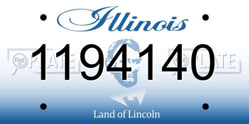 1194140 Illinois License Plate
