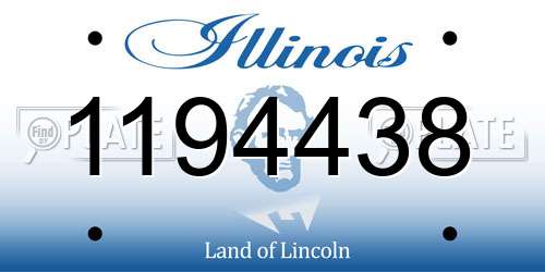 1194438 Illinois License Plate