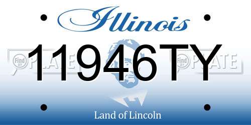 11946TY Illinois License Plate