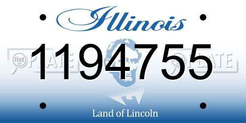 1194755 Illinois License Plate