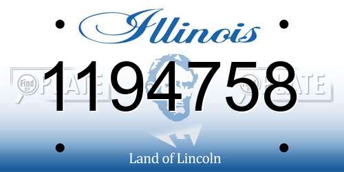1194758 Illinois License Plate