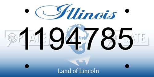 1194785 Illinois License Plate