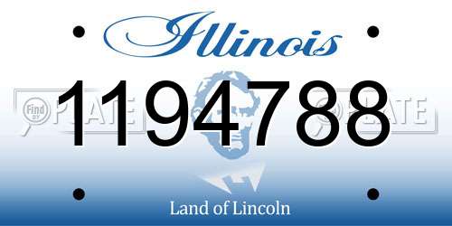 1194788 Illinois License Plate
