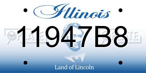 11947B8 Illinois License Plate