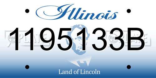 1195133B Illinois License Plate