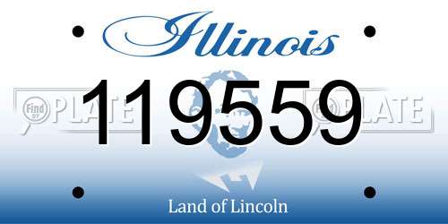 119559 Illinois License Plate