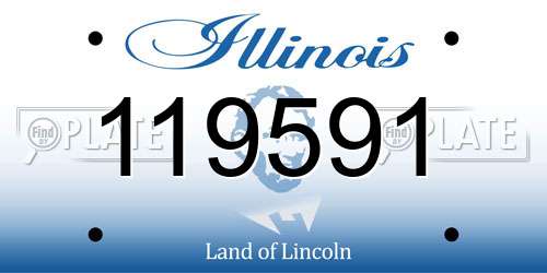 119591 Illinois License Plate
