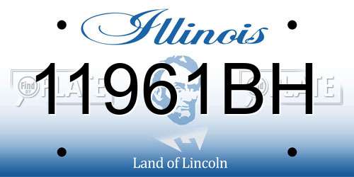 11961BH Illinois License Plate