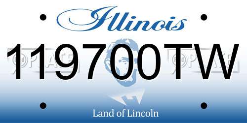 119700TW Illinois License Plate