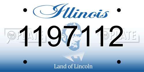 1197112 Illinois License Plate