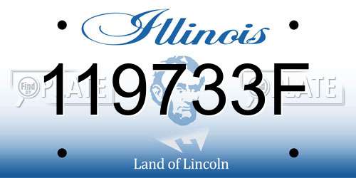 119733F Illinois License Plate