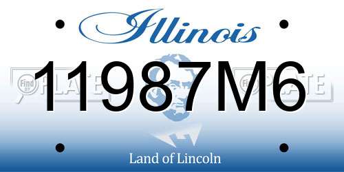 11987M6 Illinois License Plate