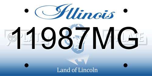 11987MG Illinois License Plate