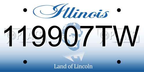 119907TW Illinois License Plate