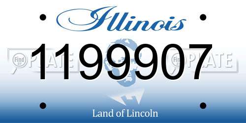 1199907 Illinois License Plate