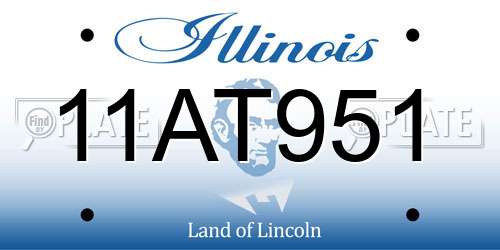 11AT951 Illinois License Plate