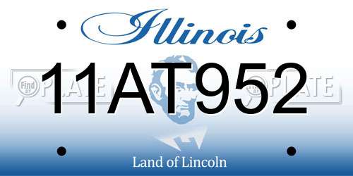11AT952 Illinois License Plate