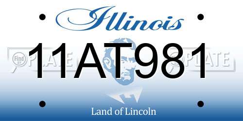 11AT981 Illinois License Plate