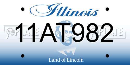 11AT982 Illinois License Plate