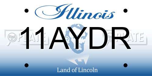 11AYDR Illinois License Plate