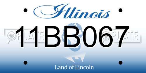 11BB067 Illinois License Plate