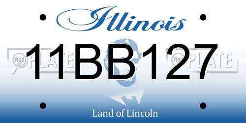 11BB127 Illinois License Plate