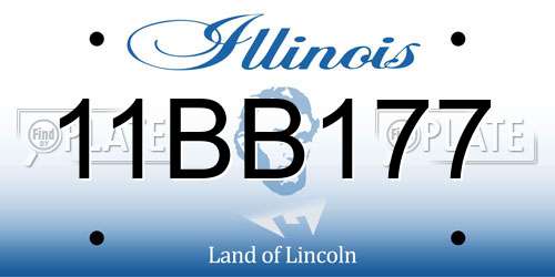 11BB177 Illinois License Plate