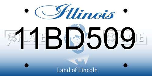 11BD509 Illinois License Plate