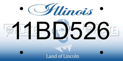 11BD526 Illinois License Plate