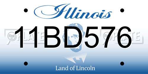 11BD576 Illinois License Plate