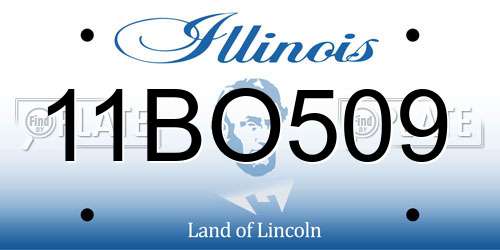 11BO509 Illinois License Plate