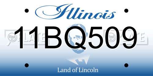 11BQ509 Illinois License Plate