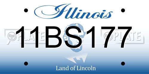 11BS177 Illinois License Plate