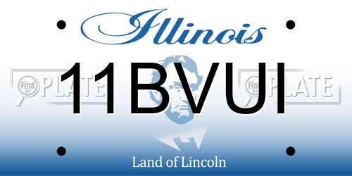 11BVUI Illinois License Plate