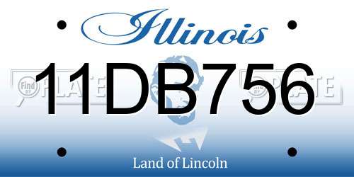 11DB756 Illinois License Plate