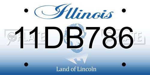 11DB786 Illinois License Plate