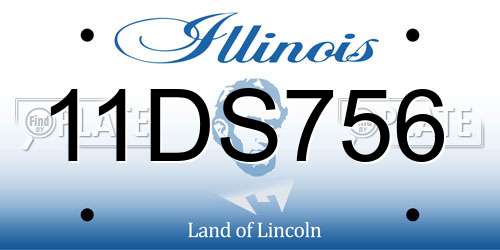 11DS756 Illinois License Plate