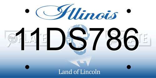 11DS786 Illinois License Plate