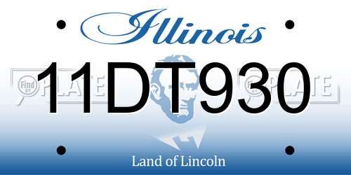 11DT930 Illinois License Plate
