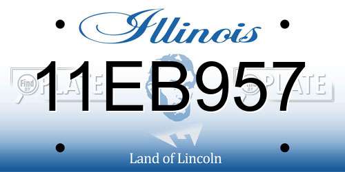 11EB957 Illinois License Plate