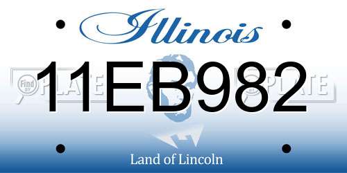 11EB982 Illinois License Plate