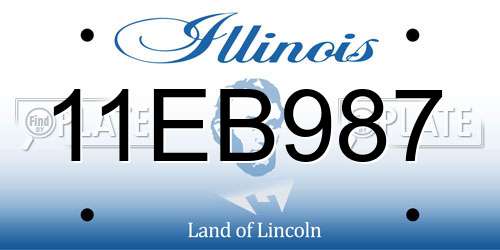 11EB987 Illinois License Plate