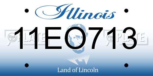 11EO713 Illinois License Plate