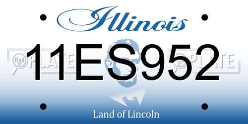 11ES952 Illinois License Plate