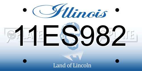 11ES982 Illinois License Plate