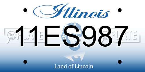 11ES987 Illinois License Plate