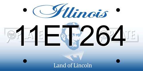 11ET264 Illinois License Plate