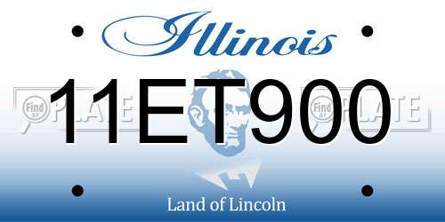 11ET900 Illinois License Plate